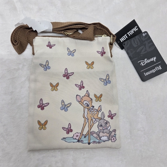 Loungefly Disney Bambi Thumper Flower Passport Crossbody Bag NWT Hot Topic - Picture 4 of 13